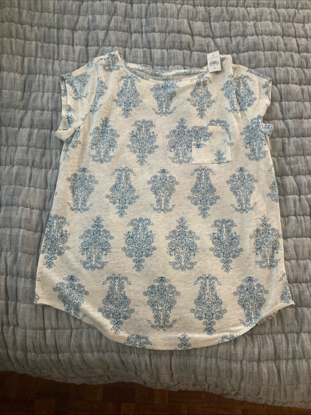 NWT LOFT linen t shirt M